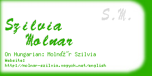 szilvia molnar business card